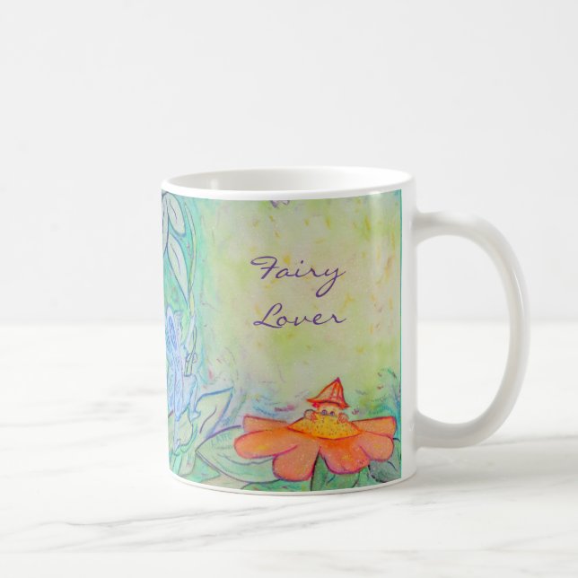 Fairy Flower Garden Art Custom Coffee Mugs (Right)
