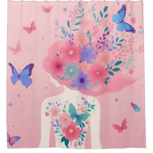 Fairy Flowers Shower Curtain