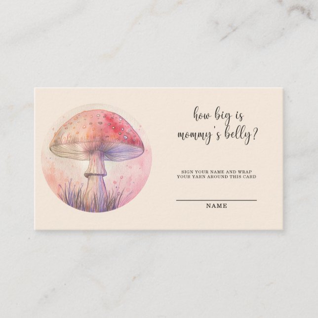 Fairy fly agaric - how big is mummy's belly  enclosure card (Front)