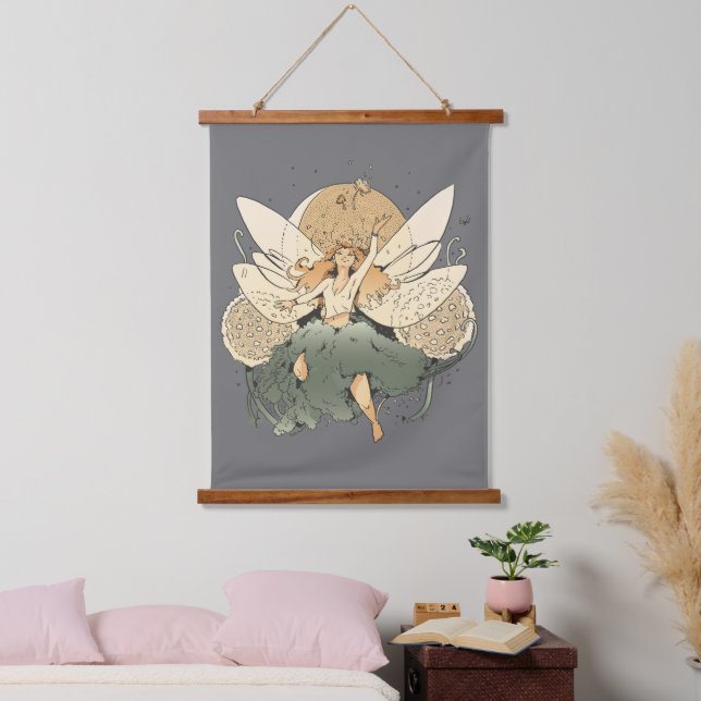 Fairy flying in the sky            hanging tapestry (Bedroom)