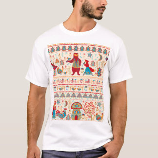 Fairy Forest Animals: Beige Background T-Shirt