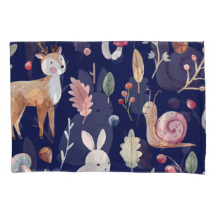Fairy Forest Animals Children's Watercolor Pillowcase