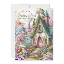 Fairy Forest Cottage Core Party Invitation
