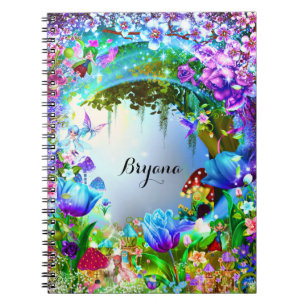Fairy Forest Enchanted Magical Spiral Notebook