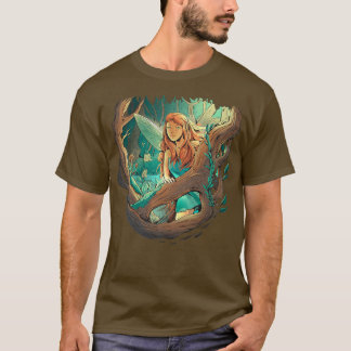 Fairy Forest Love Girls Children Fairy Tale Fabric T-Shirt