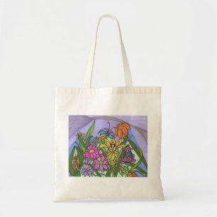 Fairy Friends Among the Flowers Tote Bag