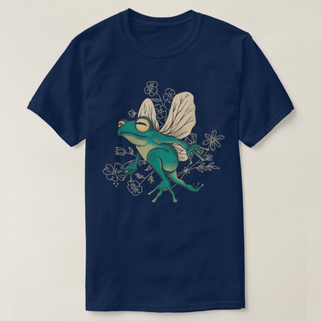 Fairy Frog With Wings  T-Shirt (Design Front)
