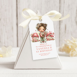 Fairy Garden 7th Birthday Cute Floral Favour Gift Tags