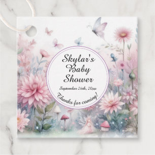 Fairy Garden Baby Shower Favour Tags