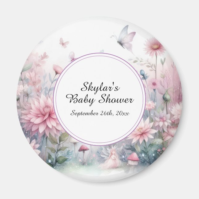 Fairy Garden Baby Shower Magnet (Front)