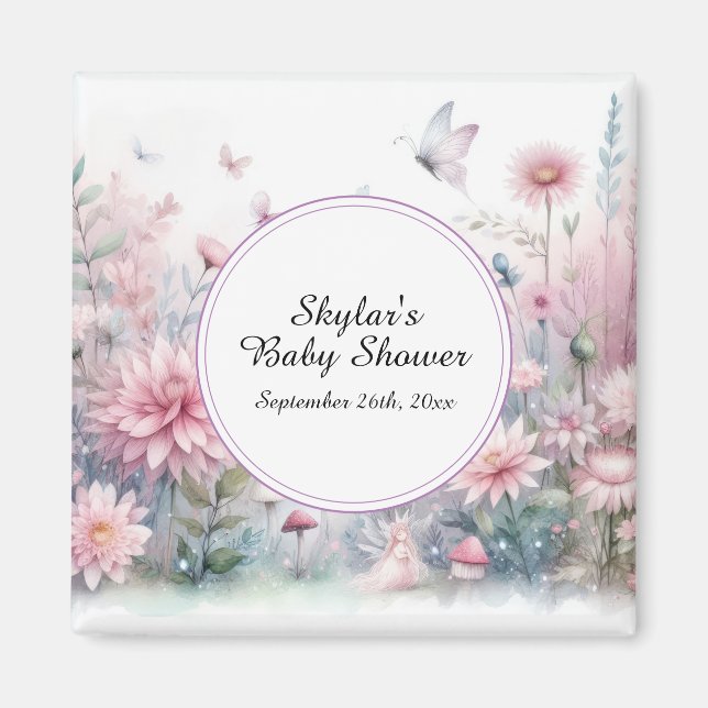 Fairy Garden Baby Shower Magnet (Front)