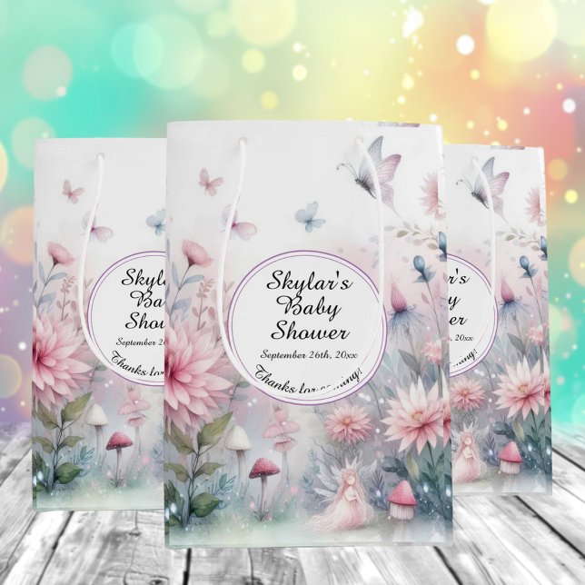 Fairy Garden Baby Shower Medium Gift Bag (Creator Uploaded)