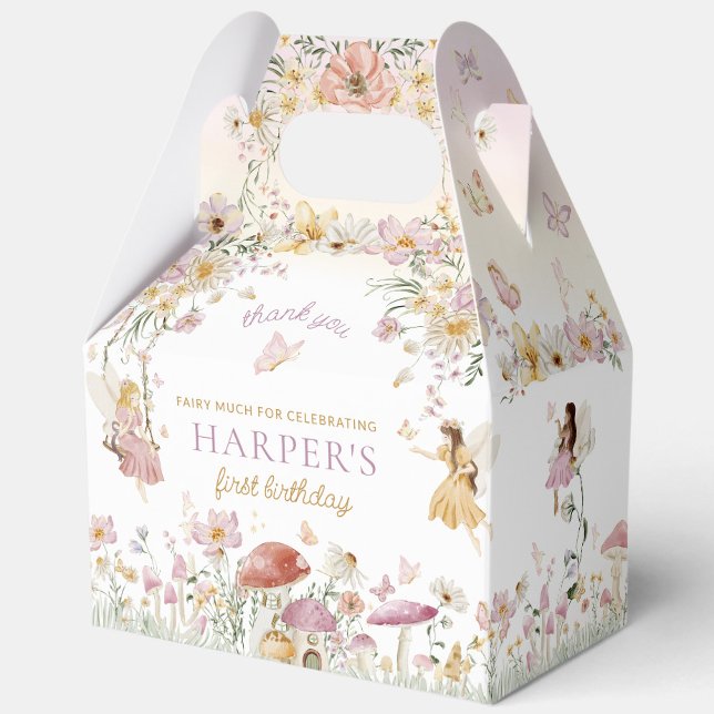 Fairy Garden Birthday Favour Box (Fairy Birthday Favor Box)