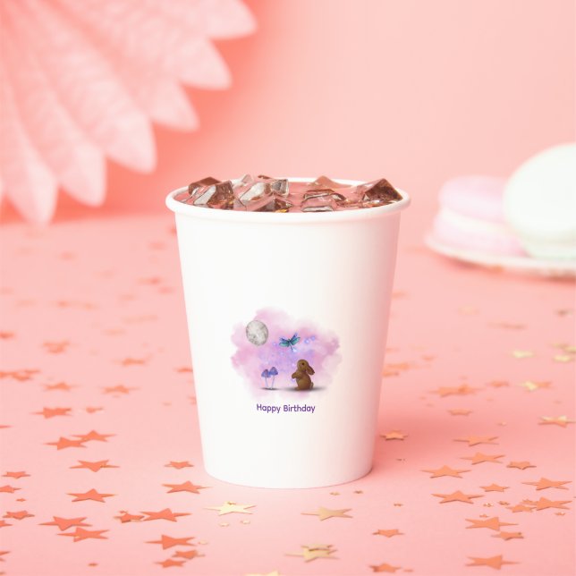 Fairy Garden Birthday Paper Cups (Insitu)