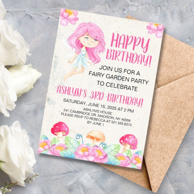 Fairy Garden Birthday Party Invitation (Creator Uploaded)