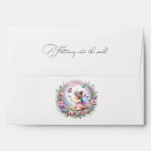 Fairy Garden & Butterfly Flutter Love Baby Shower Envelope