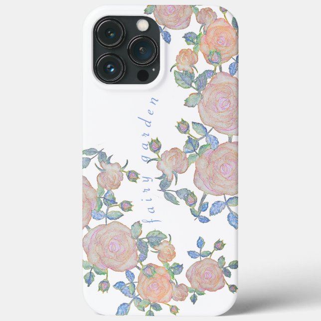 Fairy garden elegant pattern of rose flower classi Case-Mate iPhone case (Back)