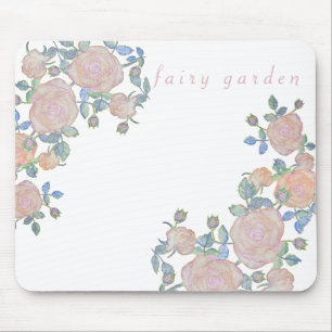 Fairy garden elegant pattern of rose flower classi mouse pad