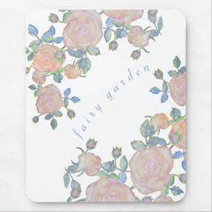 Fairy garden elegant pattern of rose flower classi mouse pad