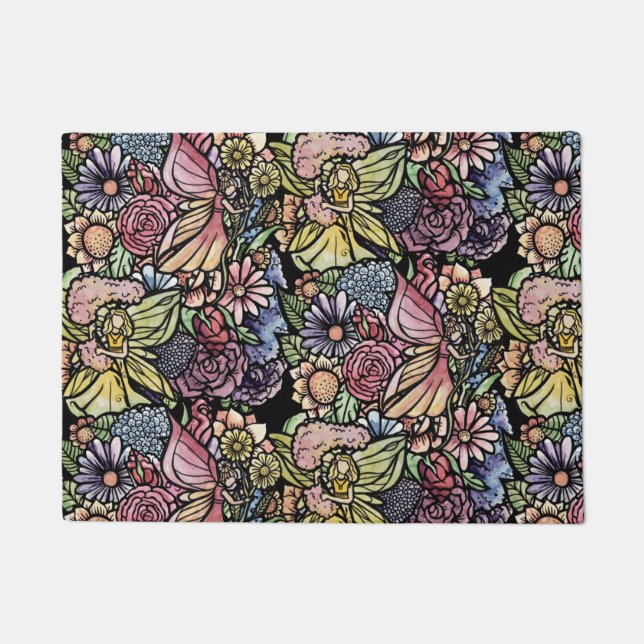 Fairy Garden Gardening Flower Gardens Fairies      Doormat (Front)