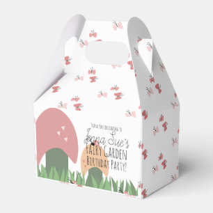 Fairy Garden Mushrooms Ladybugs Butterflies    Favour Box