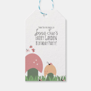 Fairy Garden Mushrooms Ladybugs Butterflies    Gift Tags