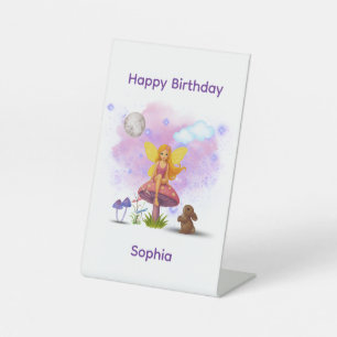 Fairy Garden Notebook Birthday Gift Pedestal Sign