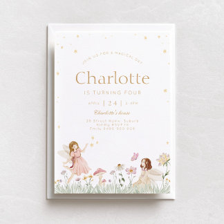 Fairy Garden Party Birthday Invitation