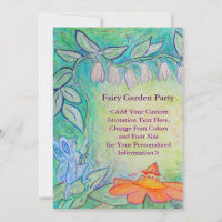 Fairy Garden Party Custom Invite or Invitations