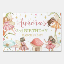 Fairy Garden Princess Magical Birthday  Banner 