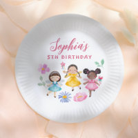 Fairy Garden Watercolor Floral Girl Birthday Party