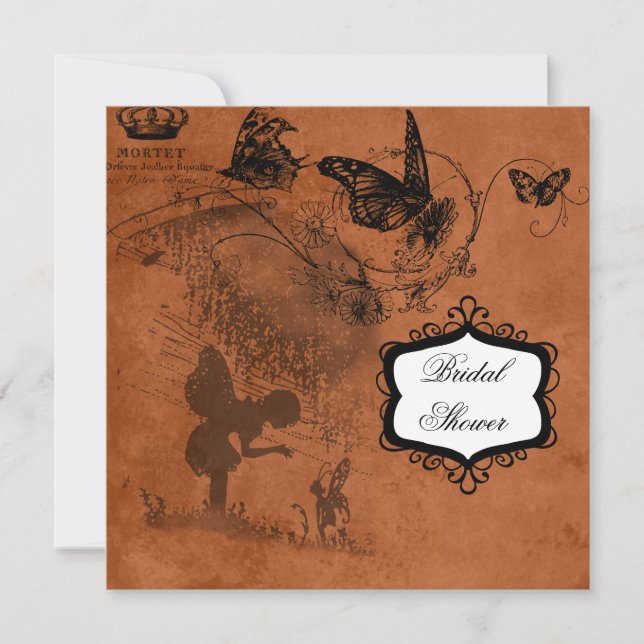 Fairy Garden Wedding Bridal Shower Invitation (Front)