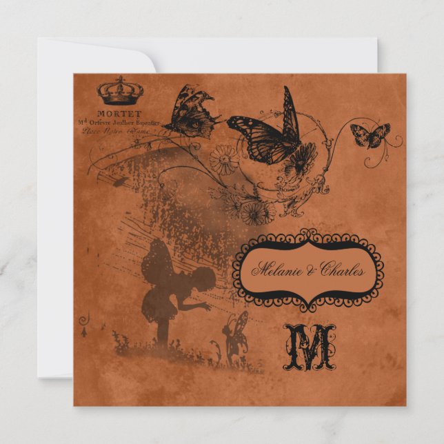 Fairy Garden Wedding Square Wedding Invitation (Front)