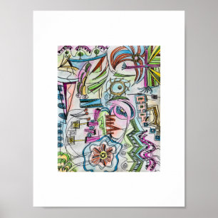 Fairy Garden-Whimsical Hand Painted Watercolor Art Poster