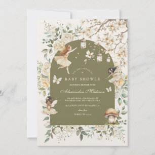 Fairy Garden Wildflower Baby Shower Invitation