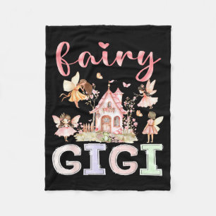 Fairy Gigi Magical Floral Funny Birthday Girl Fair Fleece Blanket