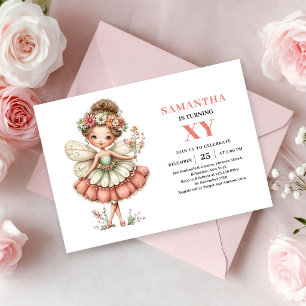 Fairy Girl 2nd Birthday Blush Pink Magic invite