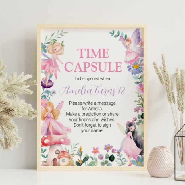 Fairy Girl Birthday Time Capsule Sign (Creator Uploaded)
