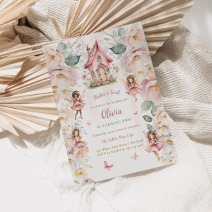 Fairy Girl Birthday Whimsical Enchanted Floral Invitation