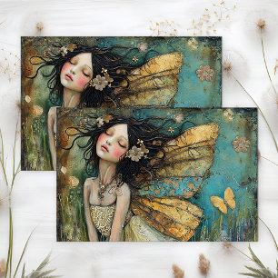 FAIRY GIRL DAY DREAMING DECOUPAGE TISSUE PAPER