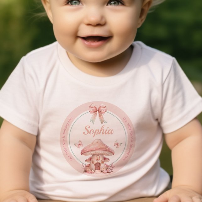 Fairy Girl Mushroom House Birthday  Toddler T-Shirt (Creator Uploaded)