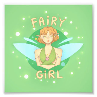 Fairy Girl painting with style Photo Print