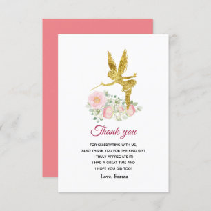 fairy girl thank you card