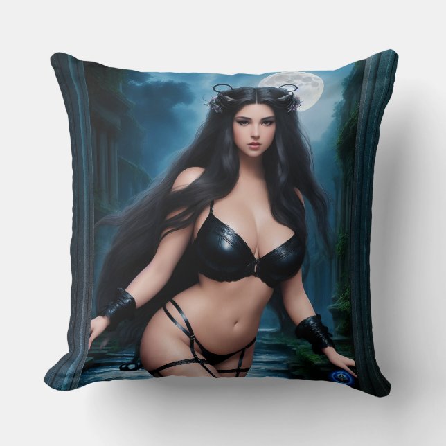 Fairy Goddess Of The Ancient Ruins Of Antinaeous Cushion (Front)