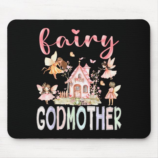Fairy Godmother Magical Floral Funny Birthday Girl Mouse Pad (Front)