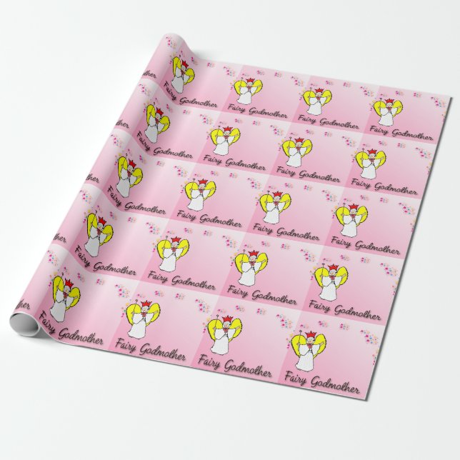Fairy Godmother Wrapping Paper (Unrolled)