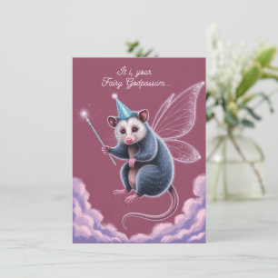 Fairy GodPossum Happy Birthday  Card