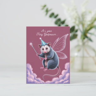 Fairy GodPossum Happy Birthday  Postcard