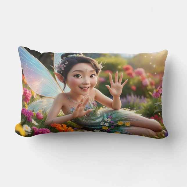 Fairy Greetings  Lumbar Cushion (Front)