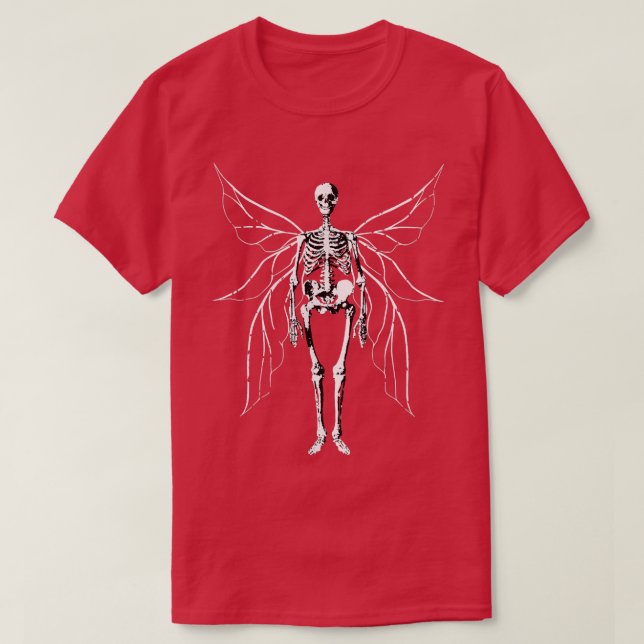 Fairy Grunge Fairycore Fallen Skeleton Gothic Butt T-Shirt (Design Front)